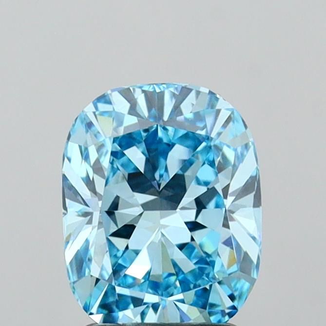1.89 CT Fancy Vivid Blue CUSHION MODIFIED