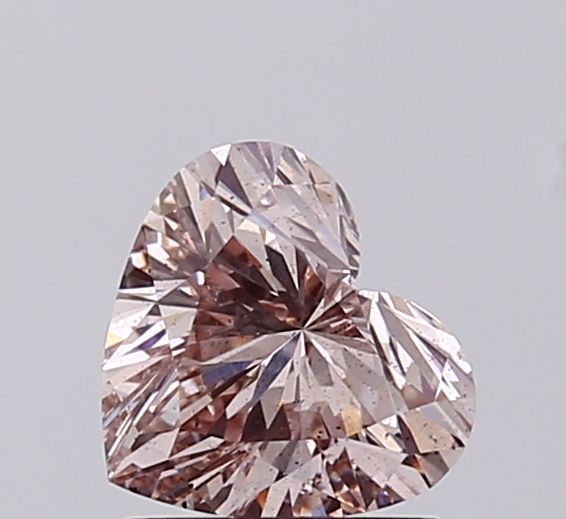 1.01 CT Fancy Brownish Pink HEART