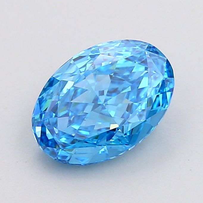 1.46 CT Fancy Vivid Blue OVAL