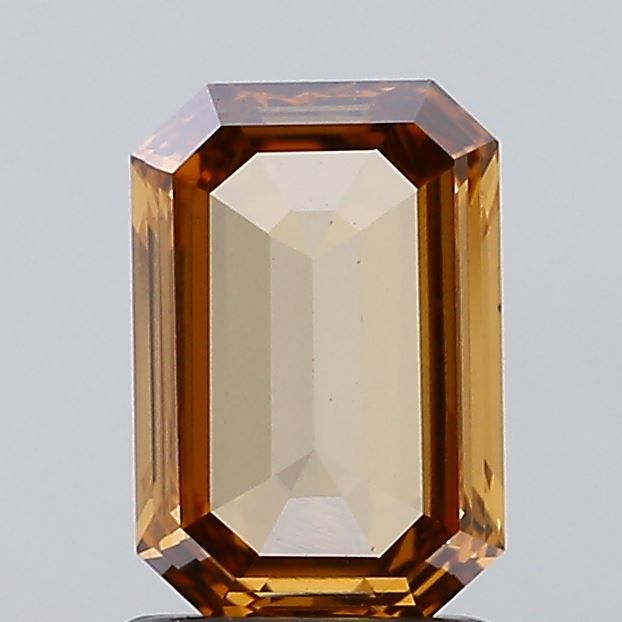0.94 CT Fancy Light Orangey Brown EMERALD