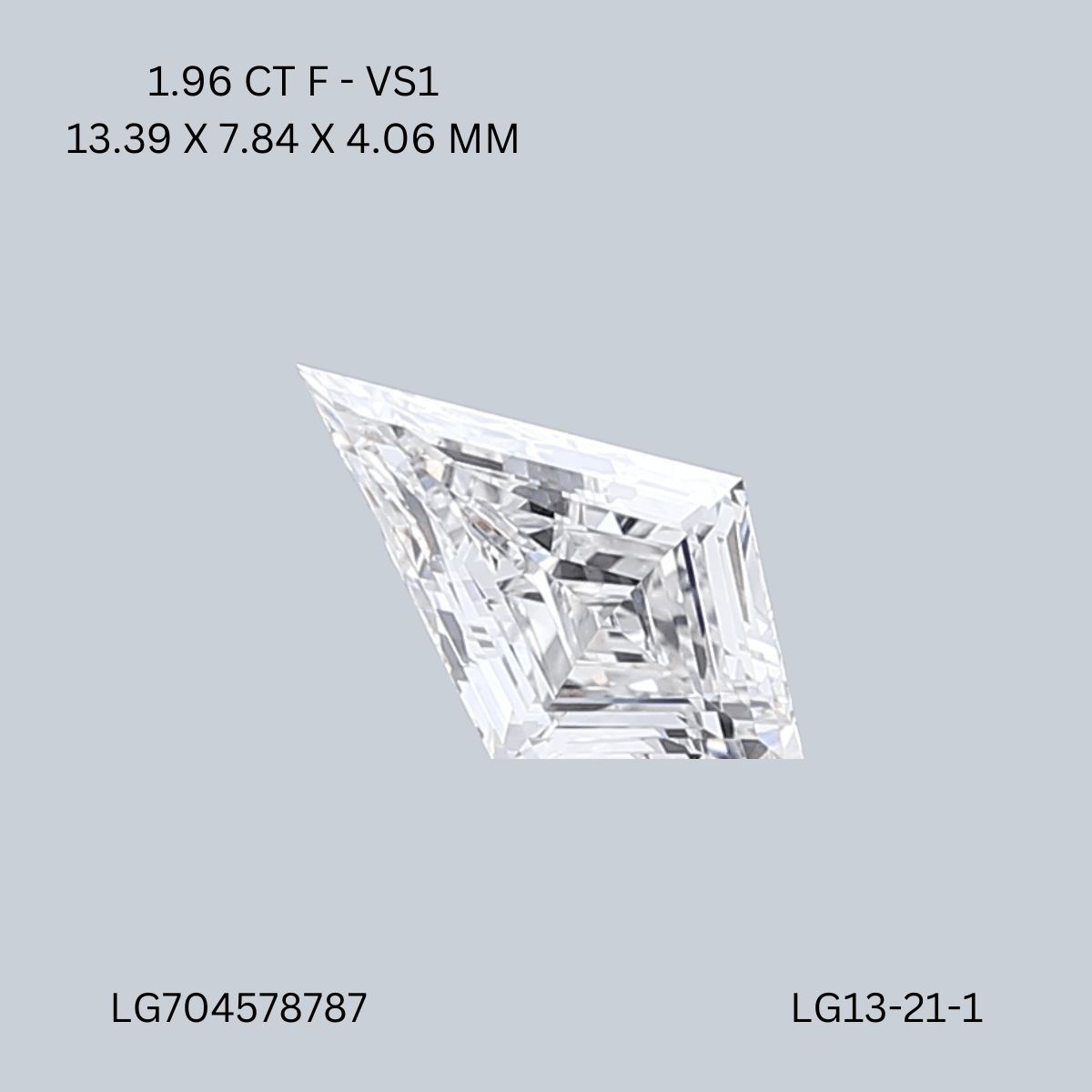 1.96 ct lab-grown Kite Diamond