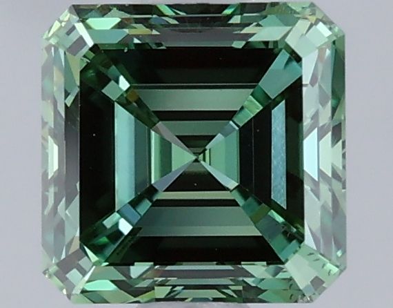 1.0 CT Fancy Vivid Green ASSCHER