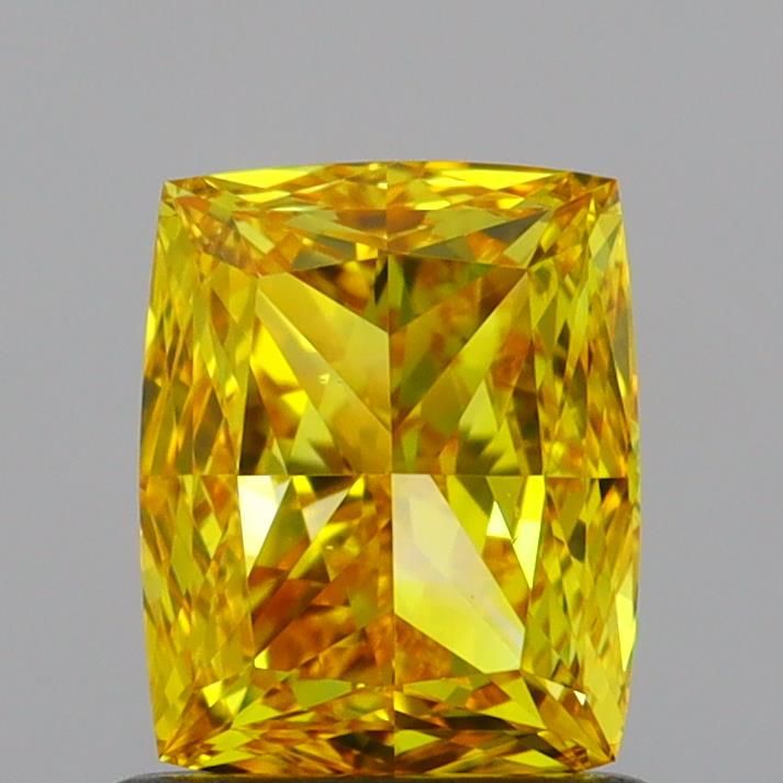 1.0 CT Fancy Vivid Yellow CUSHION MODIFIED