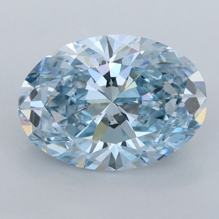 1.58 CT Fancy Vivid Blue OVAL