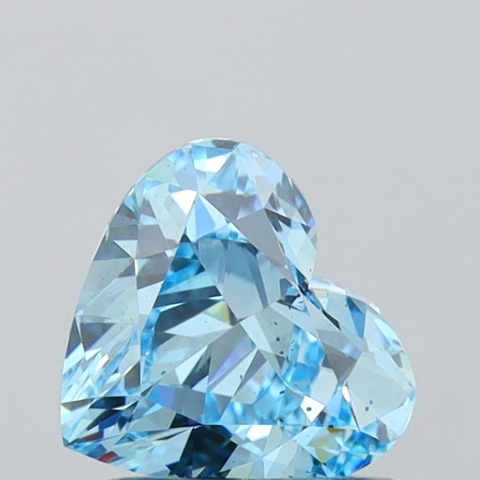 1.0 CT Fancy Vivid Blue HEART