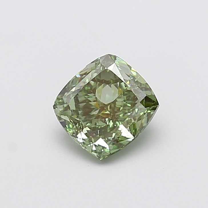 1.57 CT Fancy Vivid Green CUSHION MODIFIED