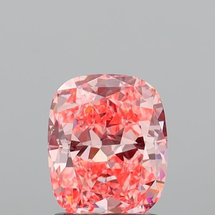 1.71 CT Fancy Vivid Pink CUSHION MODIFIED