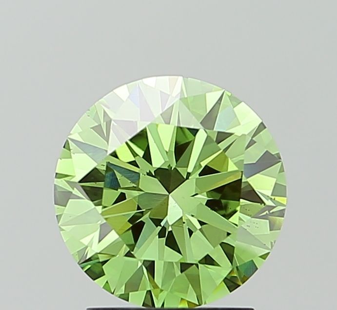 2.02 CT Fancy Vivid Green ROUND