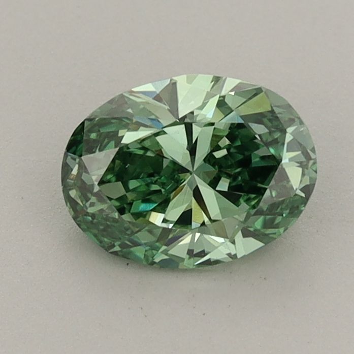 0.79 CT Fancy Vivid Green OVAL