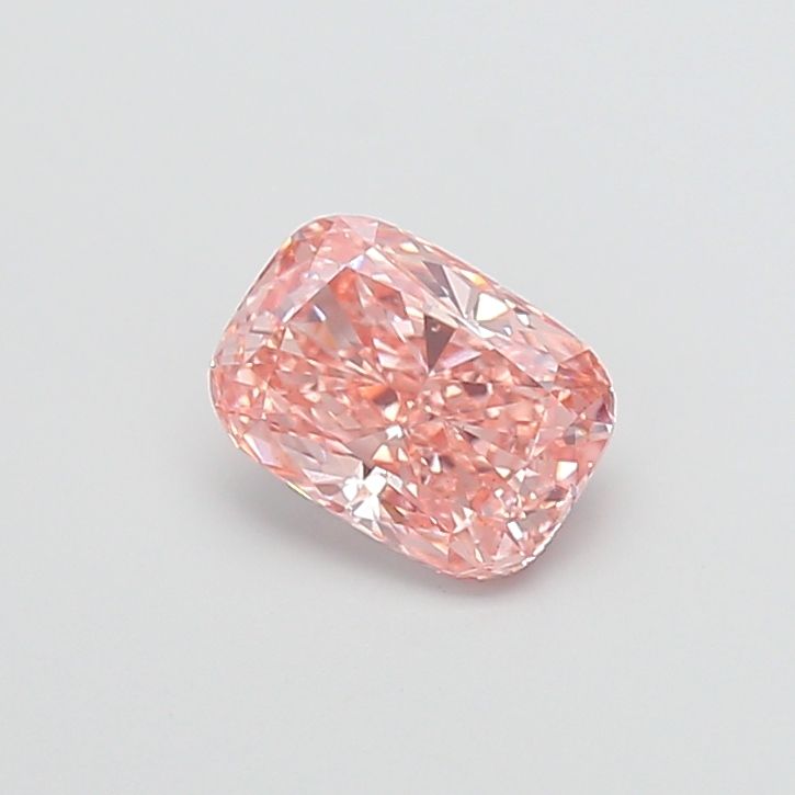 1.58 CT Fancy Intense Orangey Pink CUSHION MODIFIED