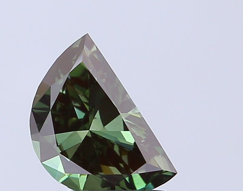 1.17 CT Fancy Vivid Green HALF MOON