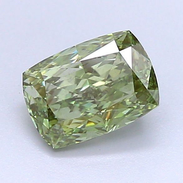 1.06 CT Fancy Vivid Green CUSHION MODIFIED