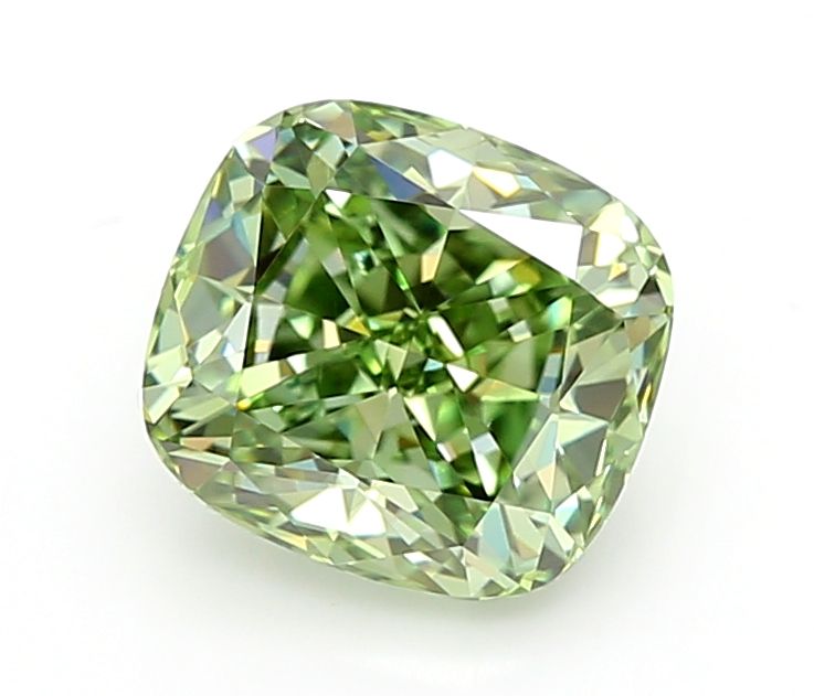1.5 CT Fancy Vivid Green CUSHION MODIFIED