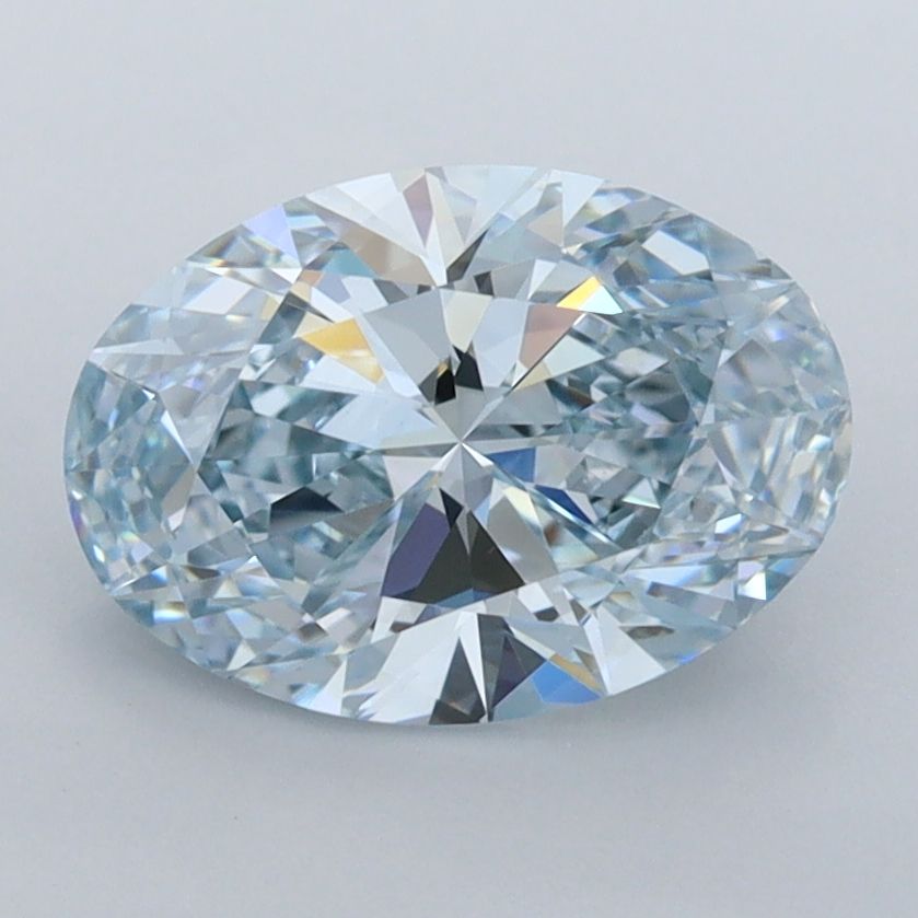 2.01 CT Fancy Vivid Blue OVAL