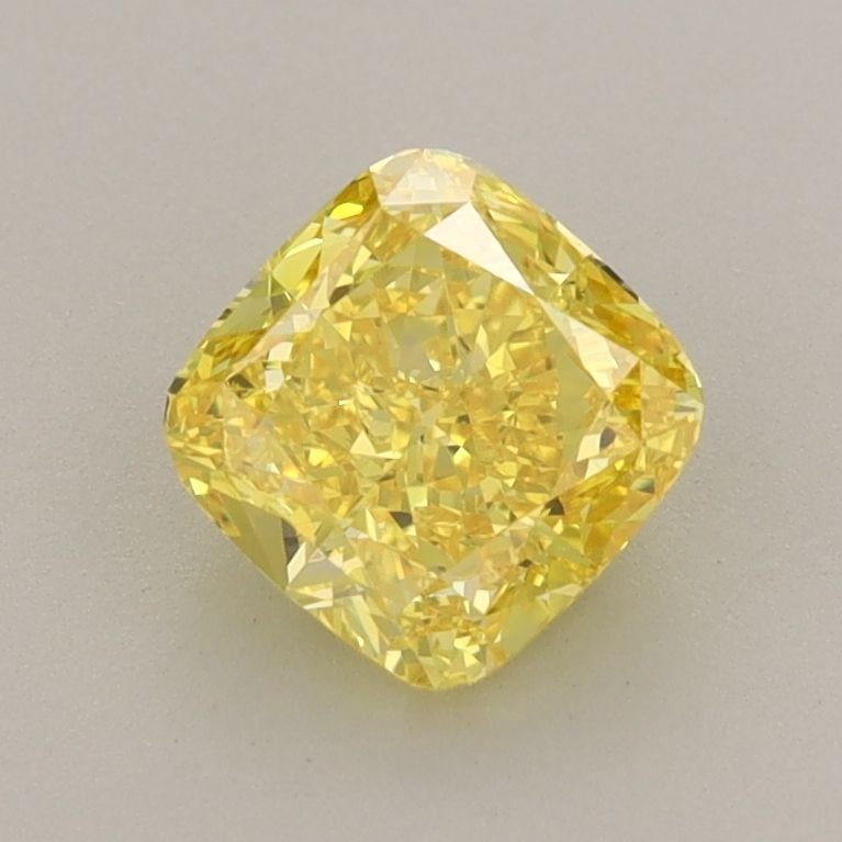 1.08 CT Fancy Vivid Yellow CUSHION MODIFIED