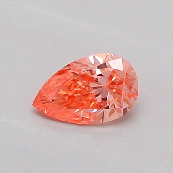 0.2 CT Fancy Vivid Orangey Pink PEAR