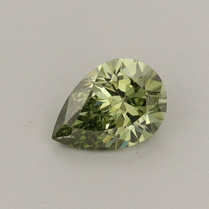 0.34 CT Fancy Vivid Green PEAR
