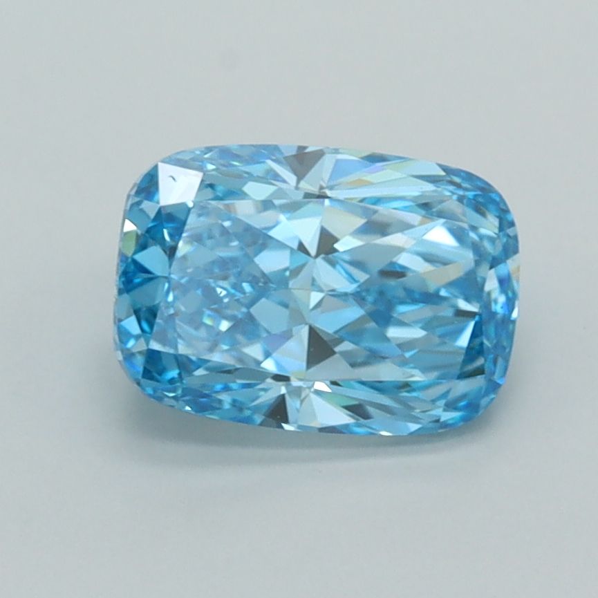 1.52 CT Fancy Vivid Blue CUSHION MODIFIED