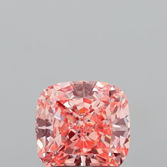 1.42 CT Fancy Vivid Pink CUSHION MODIFIED