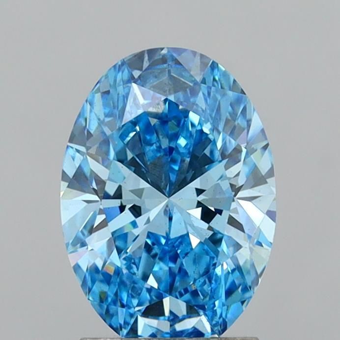 2.08 CT Fancy Vivid Blue OVAL