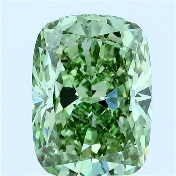 1.5 CT Fancy Vivid Green CUSHION MODIFIED