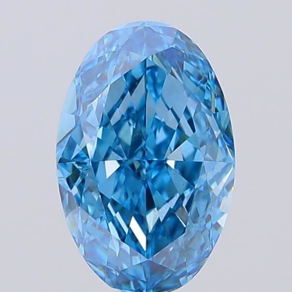 2.02 CT Fancy Vivid Blue OVAL