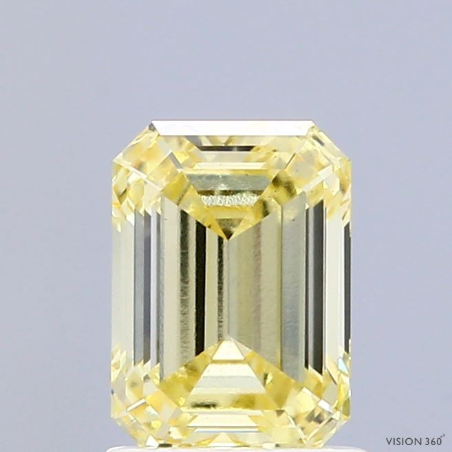 1.43 CT Fancy Yellow EMERALD