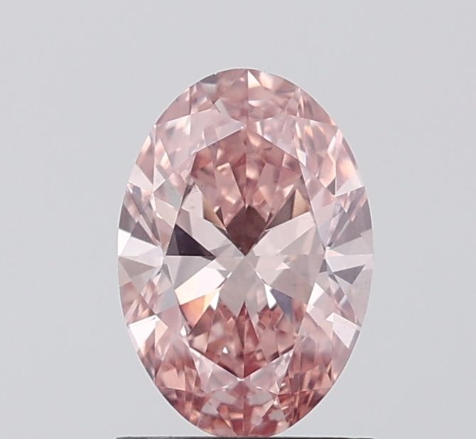0.99 CT Fancy Intense Brownish Pink OVAL
