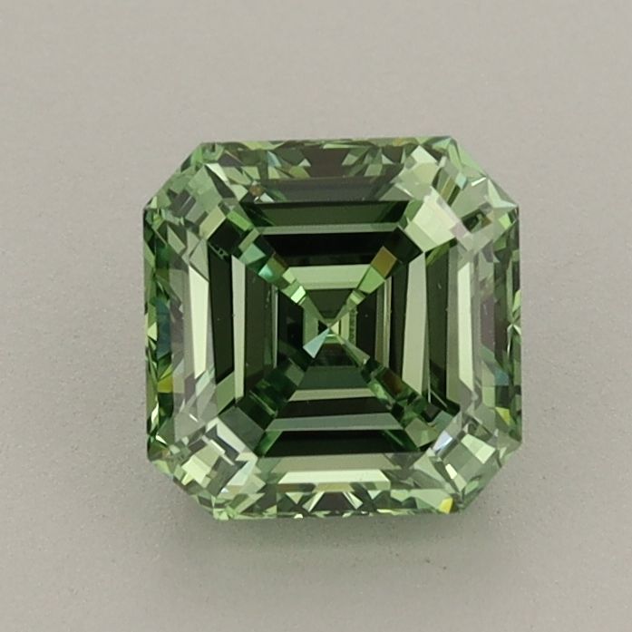 1.11 CT Fancy Vivid Green ASSCHER