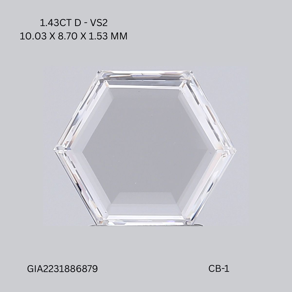 1.43 ct Hexagonal Diamond