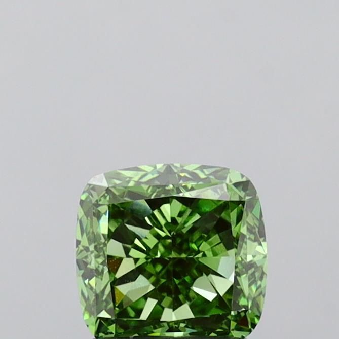 1.41 CT Fancy Vivid Green CUSHION MODIFIED