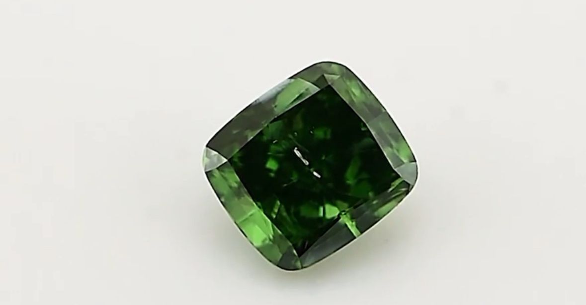 Diament 0.5 ct Fancy Deep Green/I2