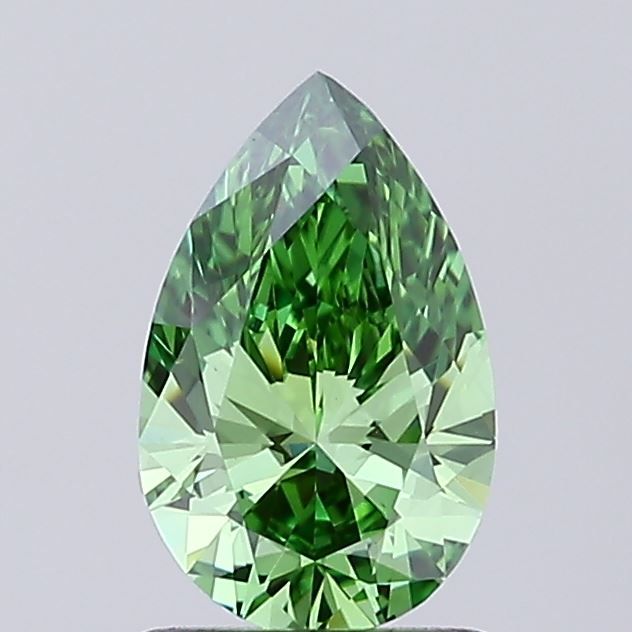 1.1 CT Fancy Vivid Green PEAR