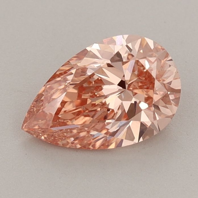 0.89 CT Fancy Intense Orange Pink PEAR