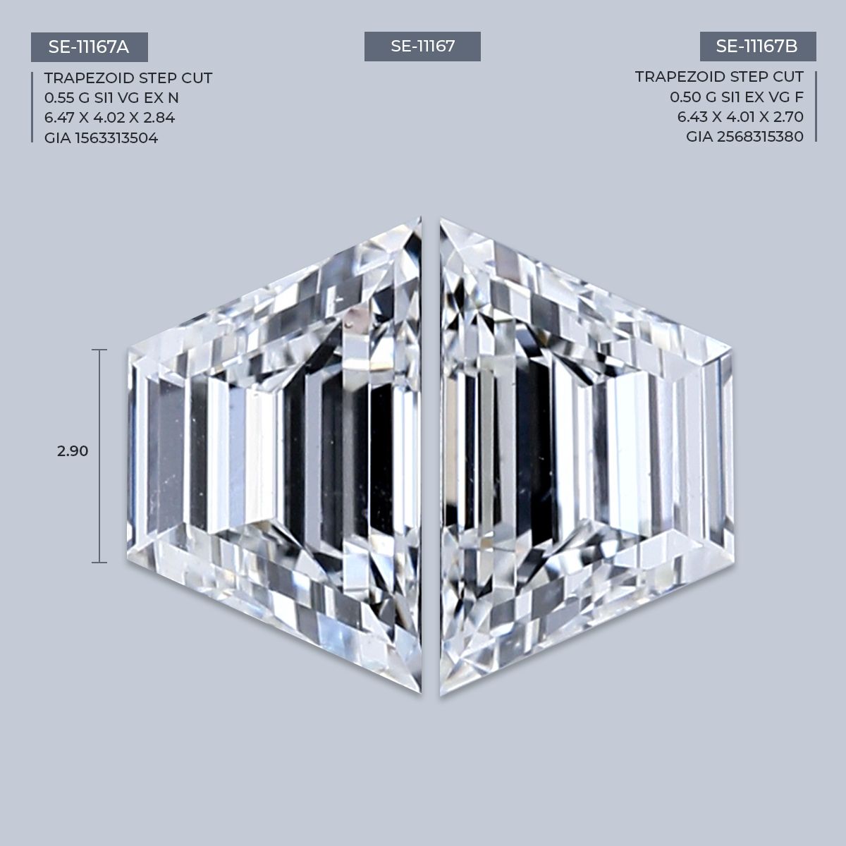 0.5 ct Trapezoid Diamond