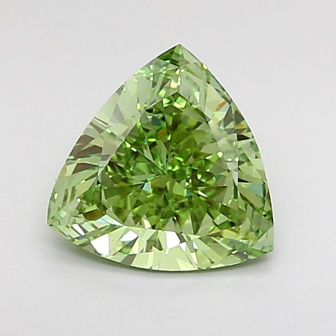 1.14 CT Fancy Vivid Green TRIANGULAR