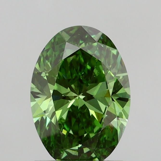 1.57 CT Fancy Vivid Green OVAL