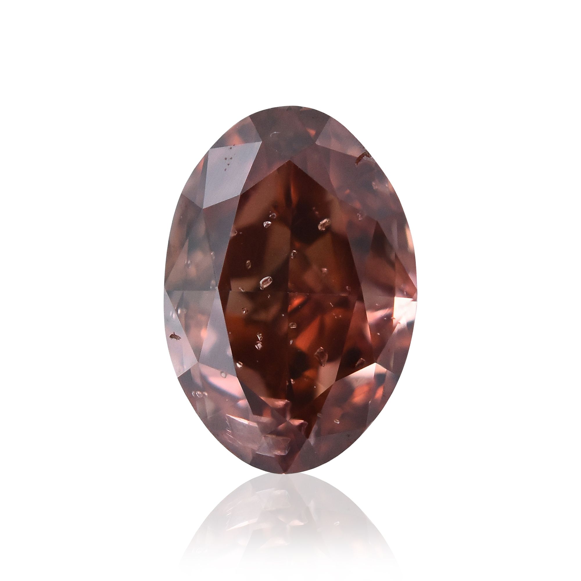 Diament 0.43 ct Fancy Deep Orangey Pink/I1