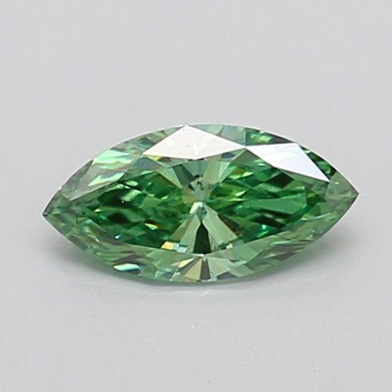 0.37 CT Fancy Vivid Green MARQUISE