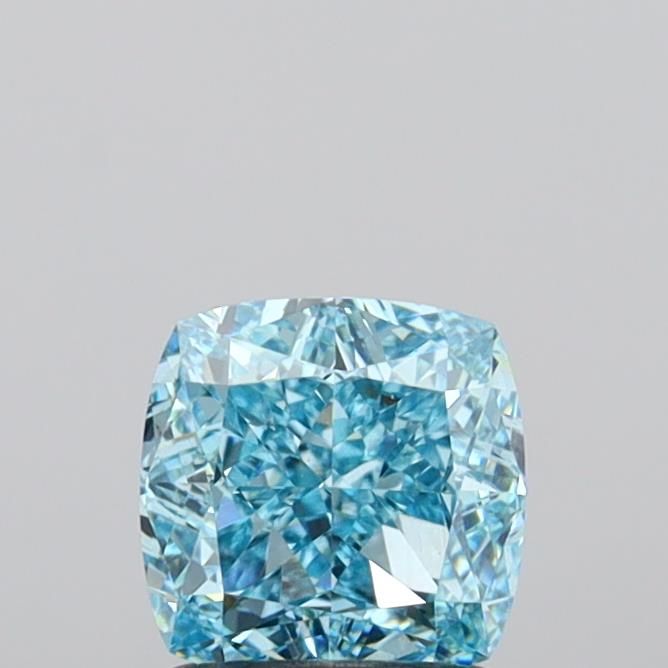 1.51 CT Fancy Vivid Blue CUSHION MODIFIED