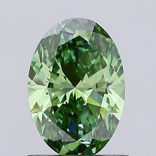 0.99 CT Fancy Vivid Green OVAL