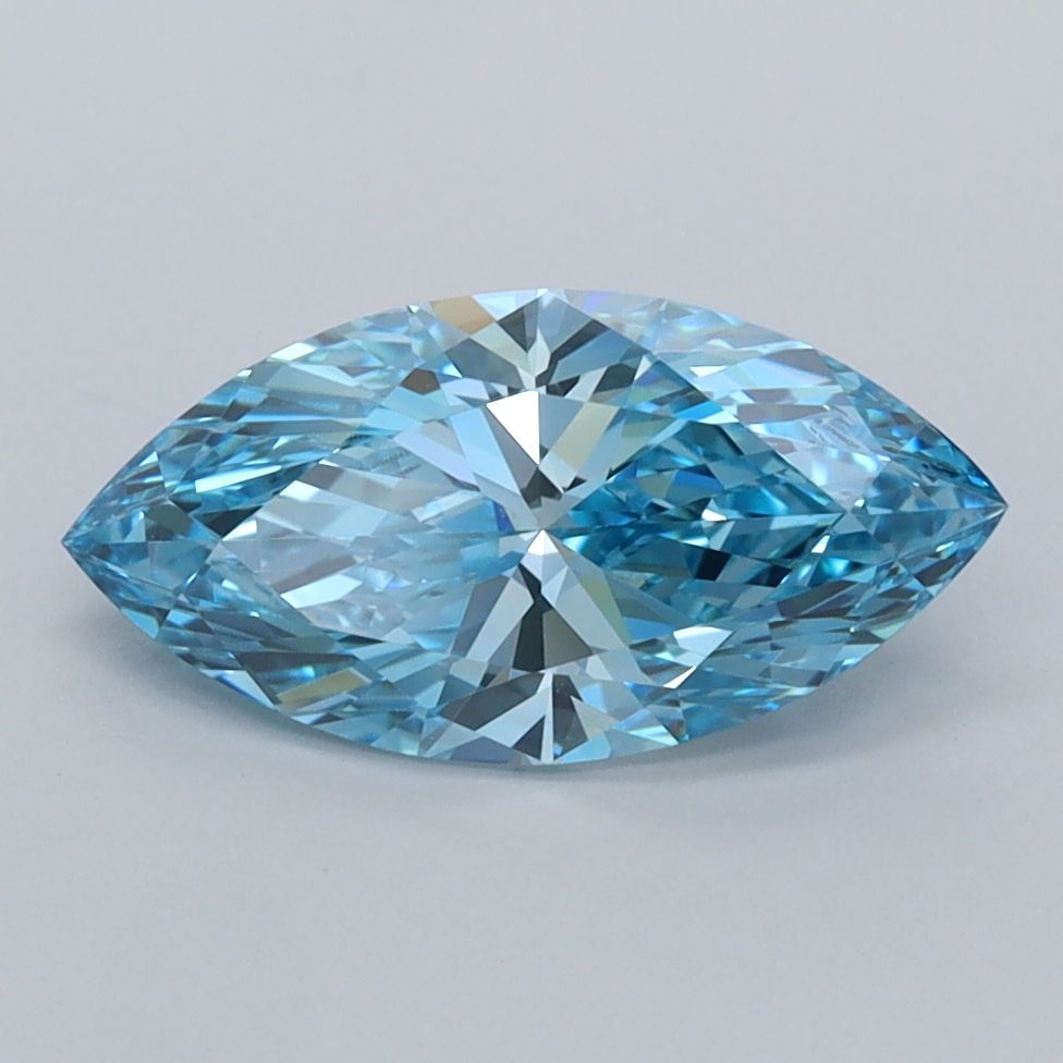 1.49 CT Fancy Vivid Blue MARQUISE
