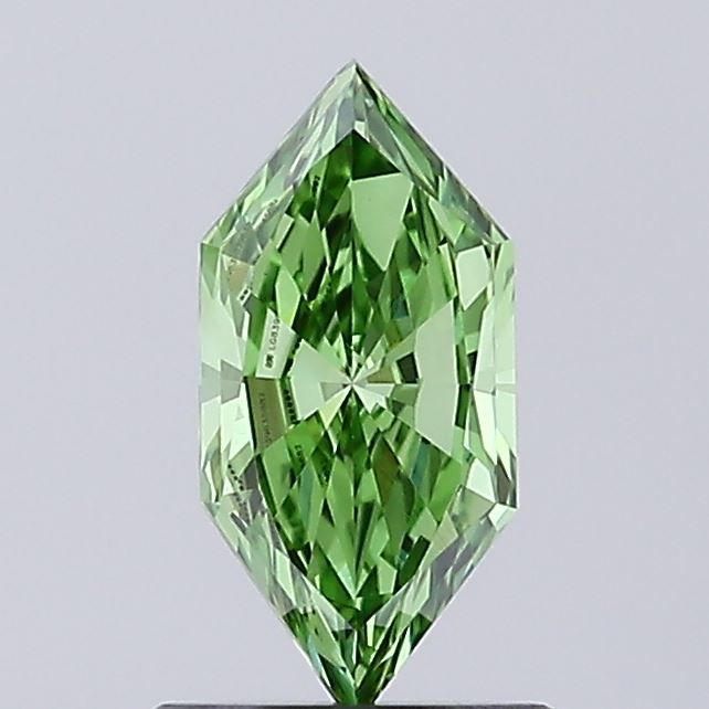 0.71 CT Fancy Vivid Green HEXAGONAL