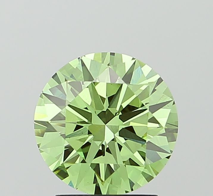 2.06 CT Fancy Vivid Green ROUND
