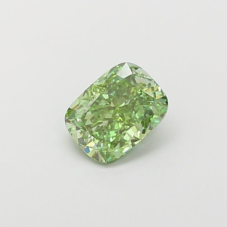 1.02 CT Fancy Vivid Green CUSHION MODIFIED