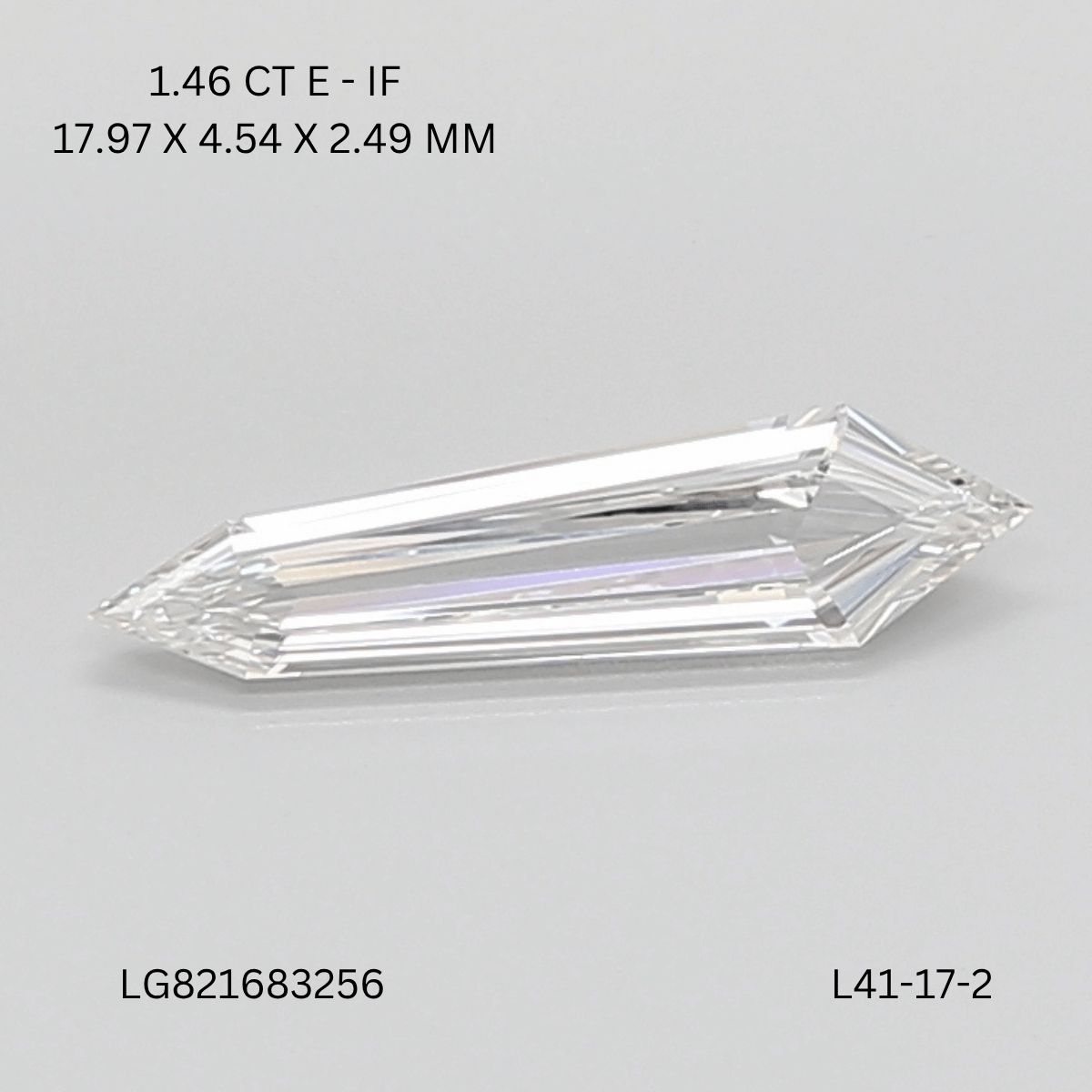 1.46 ct lab-grown Shield Diamond
