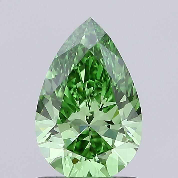 1.05 CT Fancy Vivid Green PEAR