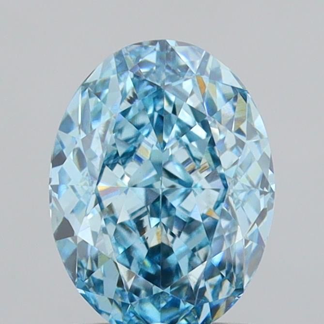 1.52 CT Fancy Vivid Blue OVAL