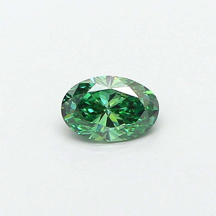 0.73 CT Fancy Vivid Green OVAL