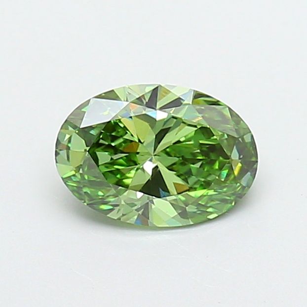 0.81 CT Fancy Vivid Green OVAL